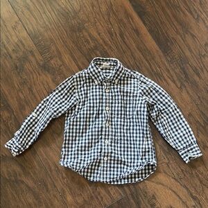 GAP Navy and White Plaid Toddler Shirt SZ 5T